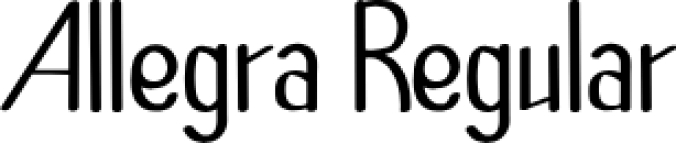 Allegra Font Preview