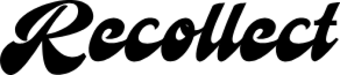 Recollec Font Preview