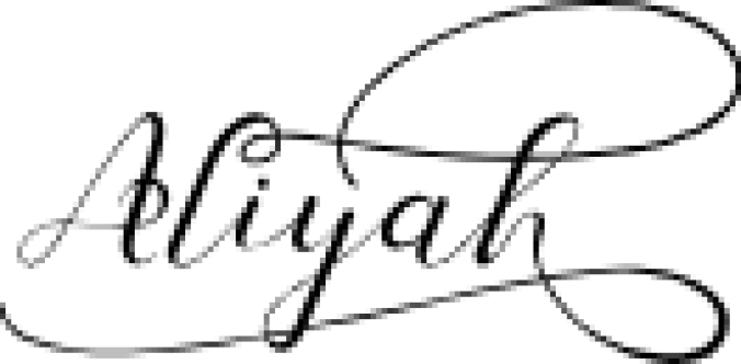 Aliyah Font Preview