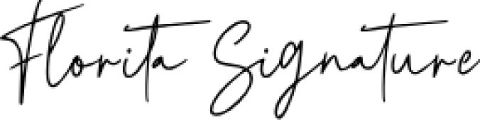 Florita Signature Font Preview