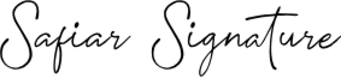 Safiar Signature Font Preview