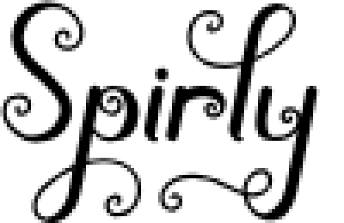 Spirly Font Preview