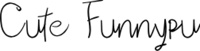 Cute Funnypu Font Preview