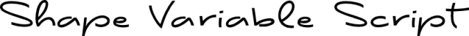 Shape Variable Scrip Font Preview