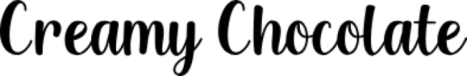Creamy Chocolate Font Preview