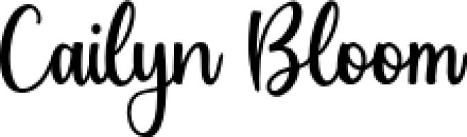 Cailyn Bloom Font Preview