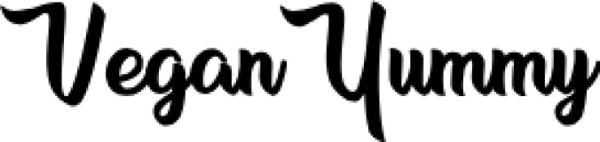 Vegan Yummy Font Preview