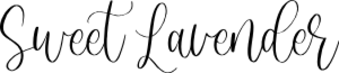 Sweet Lavender Font Preview