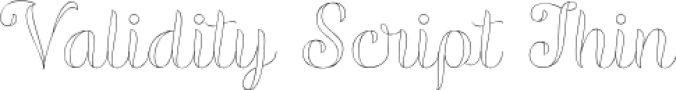 Validity Scrip Font Preview
