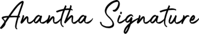 Anantha Signature Font Preview