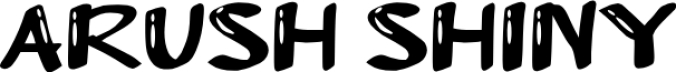 A Arush Shiny Font Preview