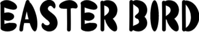 Easter Bird Font Preview