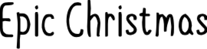 Epic Christmas Font Preview