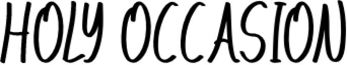 Holy Occasi Font Preview
