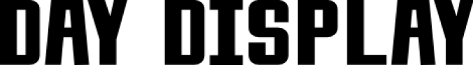 Day Display Font Preview