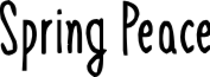 Spring Peace Font Preview