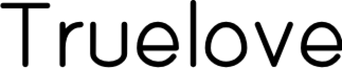 Truelove Font Preview