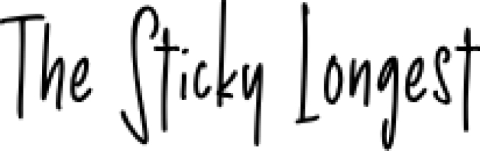 The Sticky Longes Font Preview