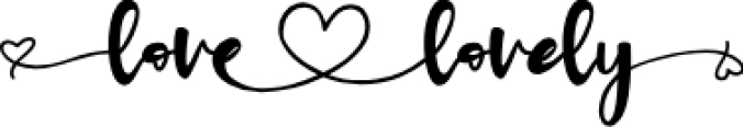 Love lovely Font Preview
