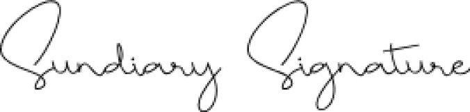 Sundiary Font Preview