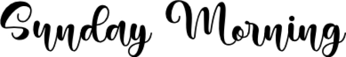 Sunday Morning Font Preview