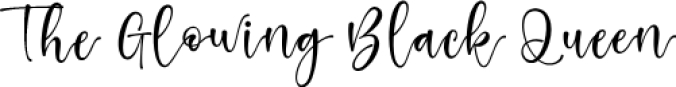 The Glowing Black Quee Font Preview