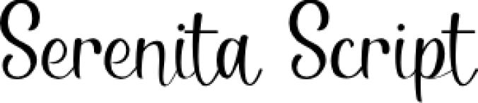 Serenita Font Preview