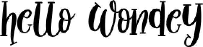 Hello Wondey Font Preview