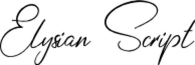 Elysian Scrip Font Preview