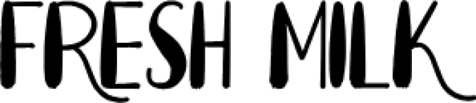 Fresh Milk Font Preview