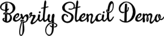 Beprity Stencil Font Preview