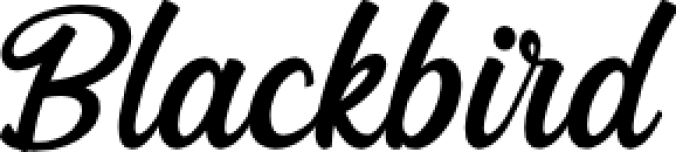 Blackbird Font Preview