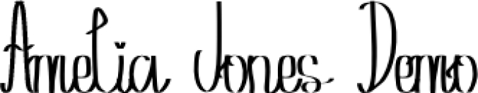 Amelia Jones Font Preview
