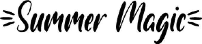 Summer Magic Font Preview