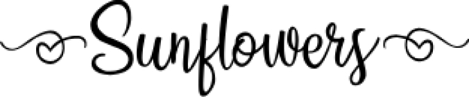 Sunflowers Font Preview
