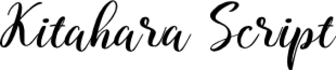 Kitahara Scrip Font Preview