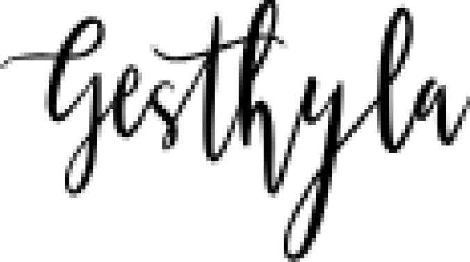 Gesthyla Calligraphy Moder Font Preview
