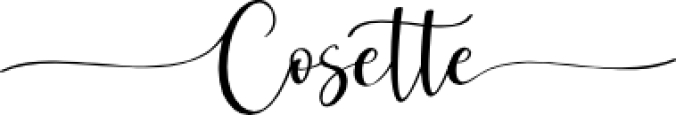 Cosette Font Preview