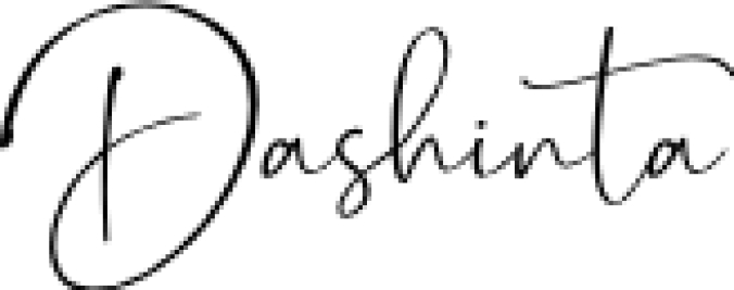 Dashinta Font Preview