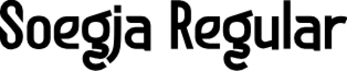 Soegja Font Preview