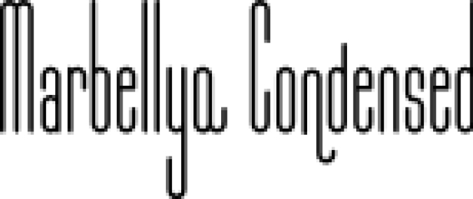 Marbellya Condensed Sans Serif Font Preview