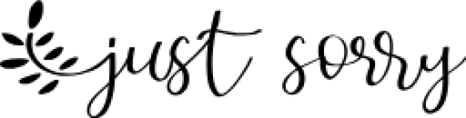 Just Sorry Font Preview