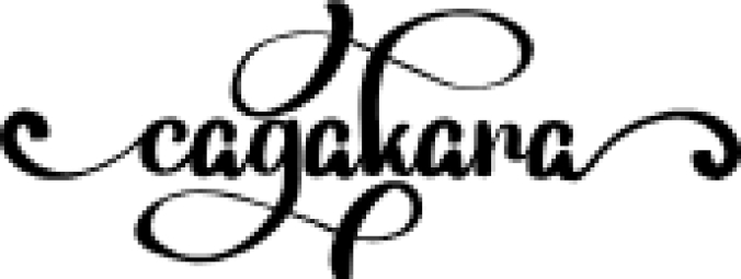 Cagakara Font Preview