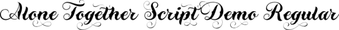 Alone Together Scrip Font Preview