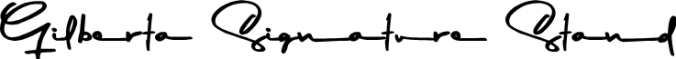 Gilberta Signature Font Preview