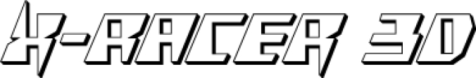 X - Racer Font Preview