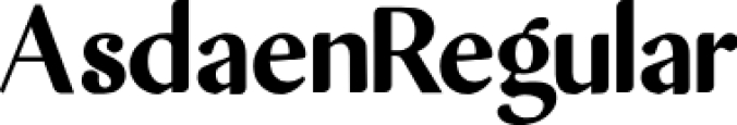 Asdaen Ligature Font Preview