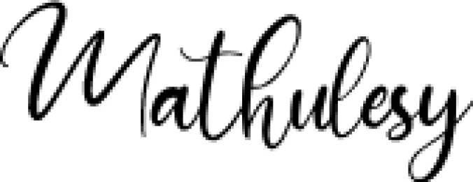 Mathulesy Font Preview
