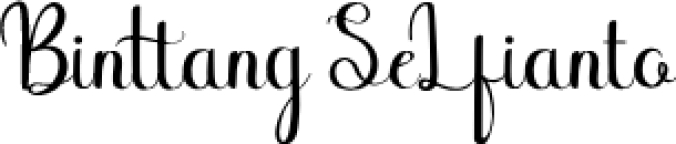 Binttang Selfia Font Preview