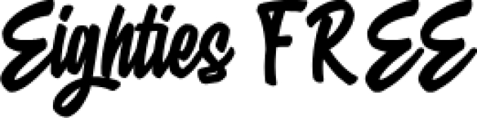 Eighties Font Preview